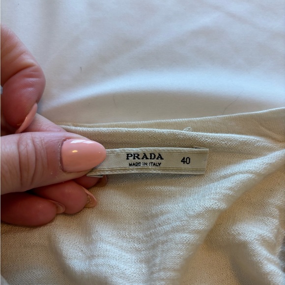 Prada ivory v neck sweater - Picture 6 of 7